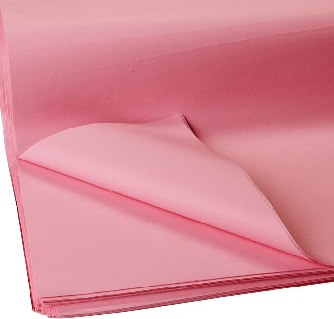 Jillson Roberts Bulk 20 x 30 Inches Recycled Tissue, Pink, 480 Unfolded Sheets (BFT06)