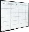 Lockways Dry Erase Calendar Whiteboard, Magnetic White Board Calendar Monthly 48 X 36 Inch, Ultra-Slim Black Aluminium Frame