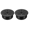 uxcell 2 Pcs Desk Grommet, 2.09 inch 53mm Desk Cable Hole Cover Wire Hole Insert for Home Office Table Cabinet Cord Organizer, Black