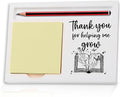 Thank You for Helping me Grow, End of The Year Teacher Sticky Note Holder Gift, Back to School, Teacher Appreciation Week Quote Self-Stick Note Pad Holders ZBA14