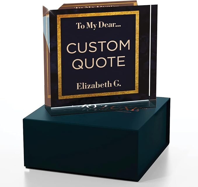 Custom Acrylic Sign Personalized, Custom Desk Name Plate, 18 Styles, (4"x4"), With Gift Box, USA Made by Acryluxe. (Folsom)