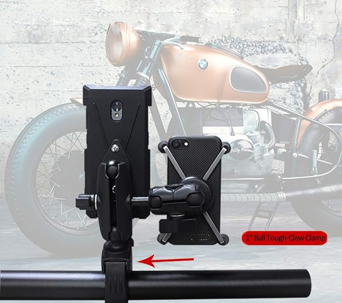 Strg 1'' Ball Mounts with Tough-Claw Clamp Base, Ball Mount Base Compatible with RAM and 1" Ball Systems from iBolt Tackform Enterprise