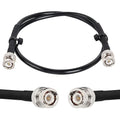 BNC Cable - 2FT RG58 50 ohm Male to Male Coax Cables Low Loss BNC Extension Coaxial Cable with for Antennas, RF Radios, Modems, Oscilloscopes, Spectrum, etc (Black)