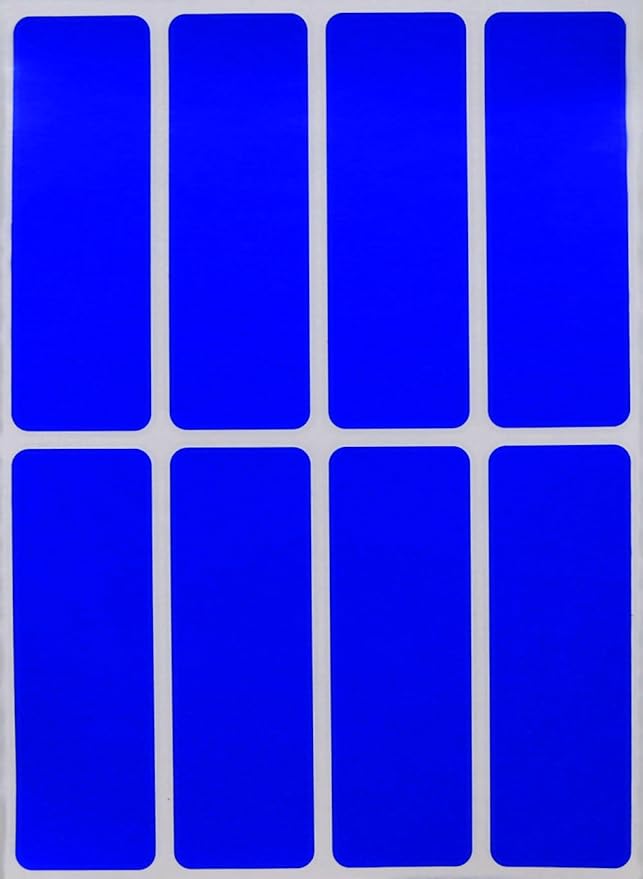 Royal Green Rectangular Coding Stickers Color Write on Labels for Organizing, Moving, & Mailing, 3x1 inch Stickers to Write On Labels & Tags for Home, Office, and School Projects, 40-Pack (Blue)