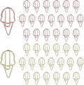 OWLFAVO 40pcs Ice Cream Shape Paper Clips with Clear Box, Rose Gold and Yellow Gold, Funny Cute Paperclips Bookmarks Planner Clips for Fun Office Supplies School Gifts Wedding Decoration