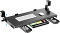 Large Height Adjustable Keyboard Tray with Sturdy C-Clamp Mount and Storage Drawer, 27"(31" Including Clamps) x 12" Slide Out Ergonomic Keyboard Trays for Home and Office, Black
