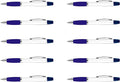 DISCOUNT PROMOS 10 Plastic Highlighter Pens Pack - Rubber Grip, Black Ink - Blue