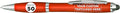 DISCOUNT PROMOS Custom Plastic Stylus Pens Set of 50, Personalized Bulk Pack - Black Ink, Great for Office, School, Business, Tradeshows, Events - Orange