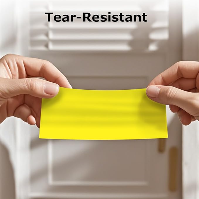 FINDAT Colored Labels Stickers 4×2 Inch Rectangle Vinyl Yellow Sticker Removable Assorted Color Coding Name Tag for File Folder Classroom Office Inventory Marking 160 PCS