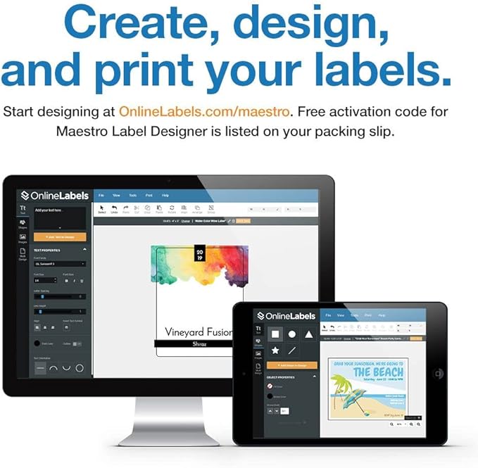 8.5 x 5.5 Half-Sheet Shipping Labels - Permanent, White Matte - for FBA, FedEx, UPS - Pack of 4,000 Labels, 2,000 Sheets - Inkjet/Laser Printers - Online Labels