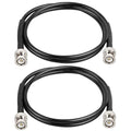 BNC Cable - 3FT 2PCS RG58 50 ohm Male to Male Coax Cables Low Loss BNC Extension Coaxial Cable with for Antennas, RF Radios, Modems, Oscilloscopes, Spectrum, etc (Black)