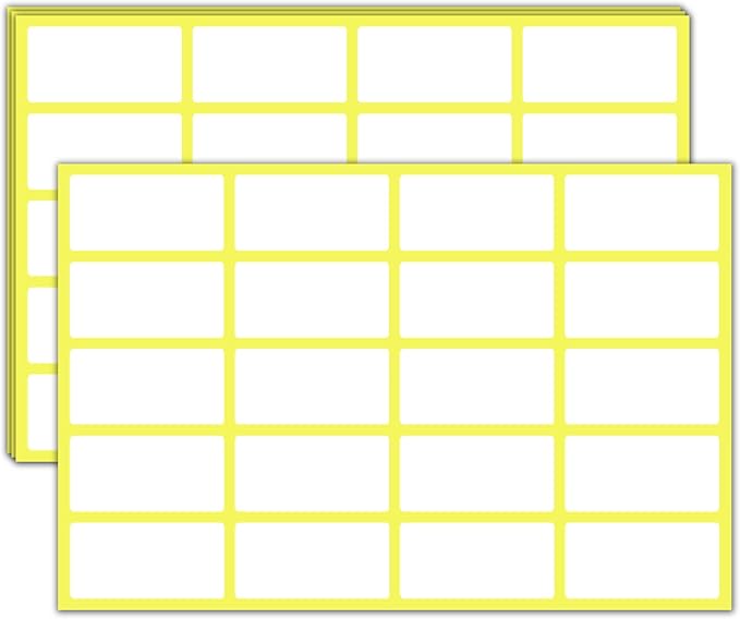 1500 Pack, 1.5" x 0.75" - Blank White Labels Stickers to Write On, Stick On Adhesive Sticky Labels