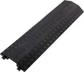 Medium 1 Piece - Floor Cord Cover Cord Protector Drop Over Drop Trak Cable Ramp for Office Warehouse - Black