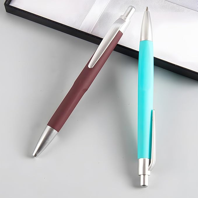 AGOWOO Personalized Pens with Custom Name Text Logo Bulk 100/200/300/500 Pcs Optional for Business Church Customized Ballpoint Pen (Grey)