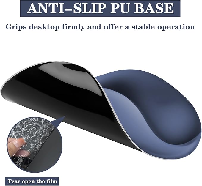 Wrist Rest Support for Mouse Pad and Keyboard Set, Ergonomic Gel Wrist Support - Fabric with Non-Slip, Soft & Comfortable, Relieve Office or Gaming Wrist Pain (Blue)