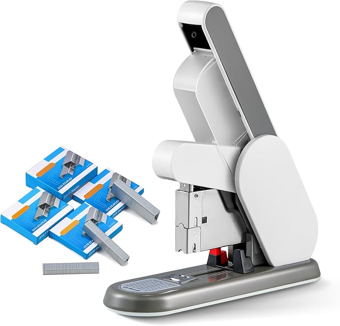 CGOLDENWALL Heavy Duty Stapler with 4000 Staples, MAX. 190 Sheets, Anti-Jam & Abor-Saving, for Office School Home (1000 Pcs Each of 23/8, 23/10, 23/13 & 23/23 Staples)