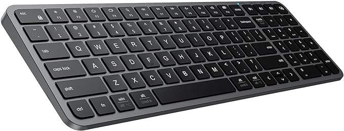 iClever BK20 Bluetooth Keyboard, with Numeric Keypad, Multi-Device Rechargeable and Stable Connection Compact Size Wireless Keyboard for MacBook, Laptop, iPad, Tablet, Windows