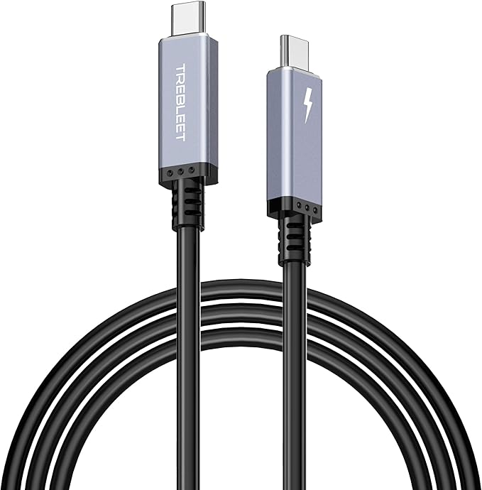 TREBLEET 15ft (4.5m) USB4 Cable Compatible with Thunderbolt 3, Super Long Size 100W 20Gbps USB4 Cable,Compatible with Thunderbolt 3 (USB C) Hub, Adapter, Devices, 20V/5A