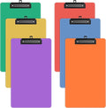 Zoenley Legal Size Clipboard Set of 6, Bright Colorful 8.5 x 14 Clip Board for Lawyer, Nurse, Business, with Low Profile Black Clip, Office & School Supplies