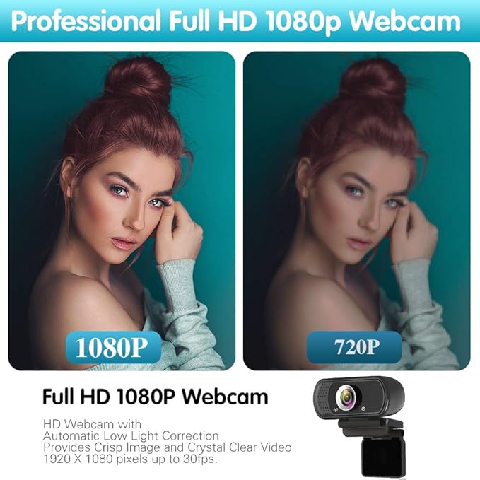 GoHZQ Pro 1080p USB Camera for Switch 2/ PC, 110° Wide Angle Webcam, Plug & Play for PC/Mac/Laptop/Monitor, Streaming Webcam for Zoom/Skype/Teams/YouTube/OBS