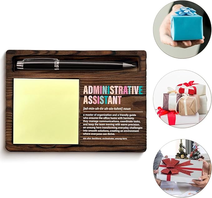 Administrative Assistant Gifts for Women, Appreciation Gifts for Admin Assistants Secretary, Administrative Assistant Definition Sticky Note Holder for Office Desk Decor