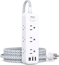 Mifaso Extension Cord, Surge Protector Power Strip, Long Extension Cord with 9 Outlets 3 USB Ports, Extension Cord with Multiple Outlets, USB Power Strip for Dorm Room Essentials, College(10FT, White)
