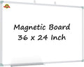 Lockways White Board Dry Erase Board 36 x 24 Inch, Magnetic Whiteboard 3 x 2, Silver Aluminium Frame for School Office and Home
