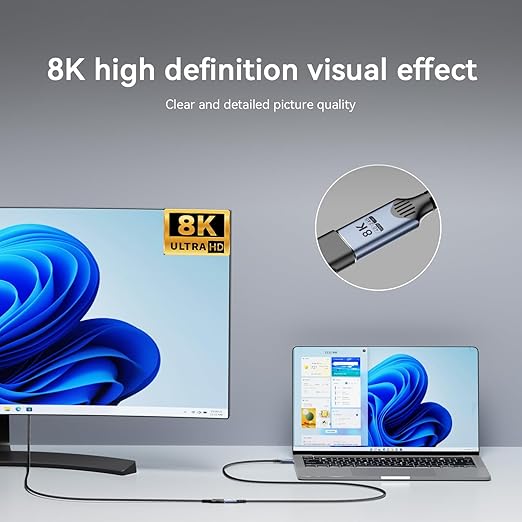 Long 10FT usb c to usb c Extension Cable Compatible with Thunderbolt 4, high Speed 40gbps Data Transfer,USB4 type c Male to Female Extension Cable,240W Fast Charging,8K@60Hz 4K@120Hz Video Display.