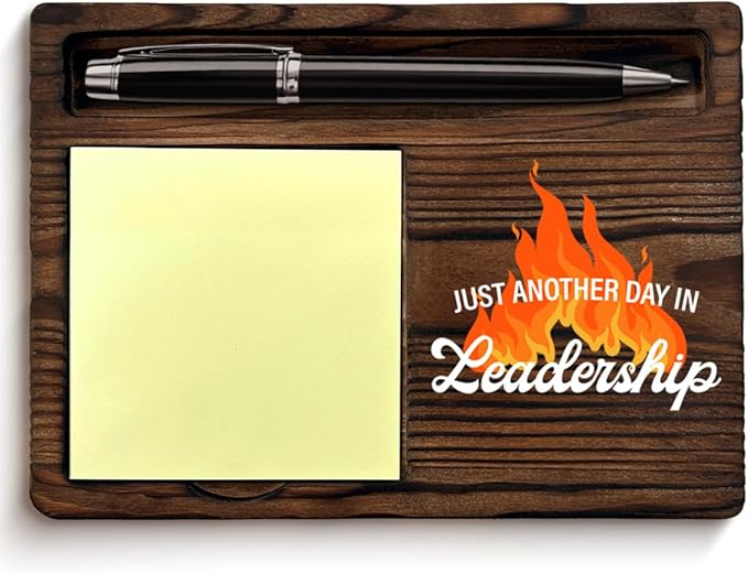 Leadership Gifts for Women Men, Funny Gifts for Leader Boss Supervisor Mentor, Leadership Leader Sticky Note Holder for Office Cubicle Decor, Funny Boss Gift