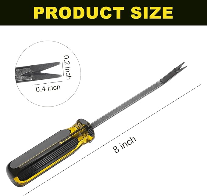 1 Pack Heavy Duty Staple Remover with Double Pronged Head, Tack Puller Industrial Staple Remover Upholstery Tool for Furniture Floor Carpet Carton