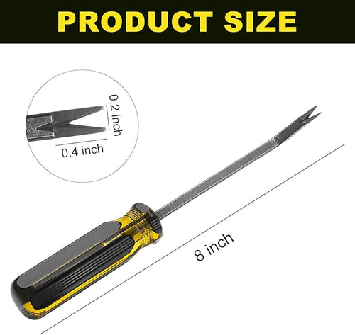 1 Pack Heavy Duty Staple Remover with Double Pronged Head, Tack Puller Industrial Staple Remover Upholstery Tool for Furniture Floor Carpet Carton