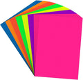 Poster Board 16X24 Inches,56 Sheets Neon Paper 7 Color Fluorescent Paper Bright Cardstock 250 GSM/90 lb Heavyweight Projects School Science Fair Event Displays and Business Presentations