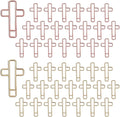 OWLFAVO 40pcs Cross Shape Paper Clips with Clear Box, Rose Gold, Funny Cute Paperclips Bookmarks Planner Clips for Fun Office Supplies School Gifts Wedding Decoration