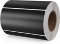 Meitaat Black Rectangle Stickers 4 x 2 Inch Color Coding Labels Vinyl Roll Self-Adhesive Waterproof Removable 500 PCS