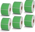 BETCKEY - 2" x 1.5" UPC Barcode & Address Labels Compatible with Zebra & Rollo Label Printer,Premium Adhesive & Perforated[Green, 6 Rolls, 6000 Labels]