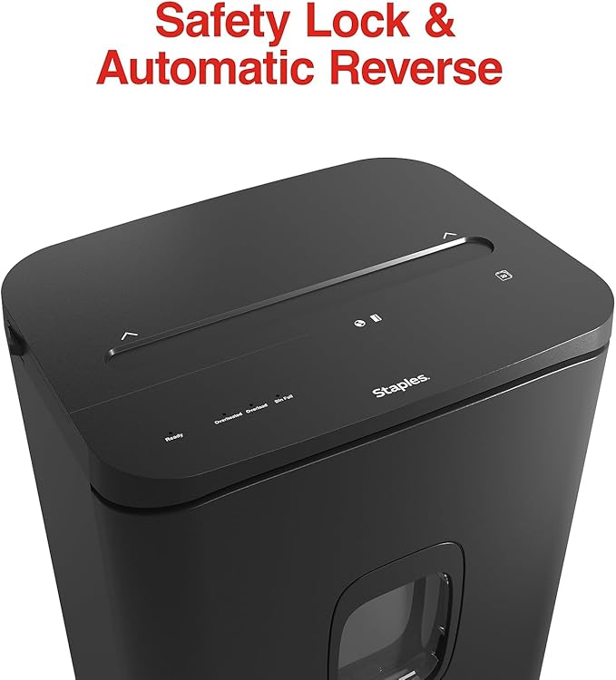Staples 20-Sheet Micro-Cut Shredder – High-Security Microcut for Paper, Cards & Discs, Ultra-Quiet Office Shredding