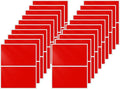 FINDAT Colored Stickers 3×2 Inch Vinyl File Folder Sticker Red Rectangle Removable Waterproof Color Coding Moving Label for Boxes Office Inventory Labeling 40 PCS