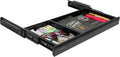Mount-It! Under Desk Storage Drawer - Shallow Under Desk Drawer Organizer - Standing Workstation Storage Attachment - 20.7" Width Under Table Counter Pull Out Compartment - Black