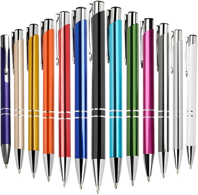 Yucold Customized ballpoint pens in bulk, personalized ballpoint pens with free engraving, for use in companies, enterprises, graduation anniversaries (Off White,26)