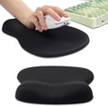 Mouse Pad with Wrist Rest - Black Mousepad with Wrist Support, Ergonomic Mouse Pad with Wrist Rest for Mouse Gaming Laptop Work