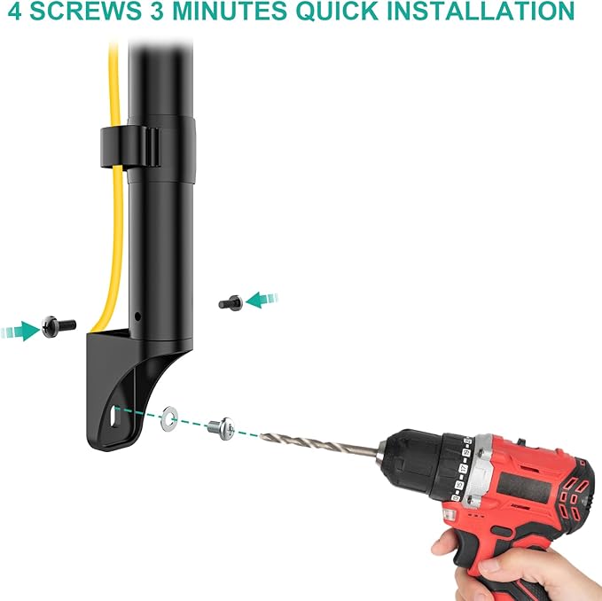 WALI Vertical Dual Monitor Wall Mount, Stacked Monitor Wall Mount for 17-38 Inch 2 Screens 22lbs each with Height Adjustment Heavy Duty Sturdy Steel Tilt Swivel Rotate Flexibility VESA 75x75/100x100mm