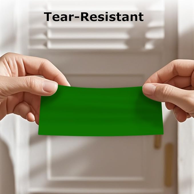 FINDAT Rectangle Label Stickers 4×2 Inch Vinyl Removable Green Sticker Waterproof Writable File Folder Moving Labels for Boxes Home Office Labeling 60 PCS