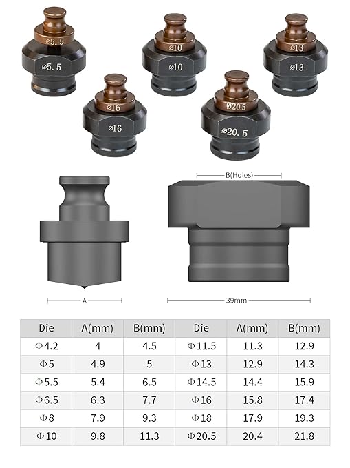 AMZCNC 18mm Hydraulic Hole Punch Die 18mm Electric Hydraulic Hole Punching Die
