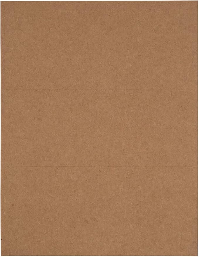 JAM PAPER Shipping Address Labels - Large - 3 1/3 x 4 - Brown Kraft - 120/Pack