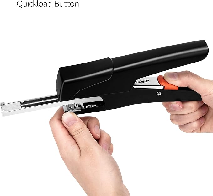Amazon Basics Effortless Hand Held Plier Stapler, 25 Sheet Capacity,Heavy Duty Staper,Black
