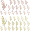 OWLFAVO 40pcs Flamingo Shape Paper Clips with Clear Box, Rose Gold and Yellow Gold, Funny Cute Paperclips Bookmarks Planner Clips for Fun Office Supplies School Gifts Wedding Decoration