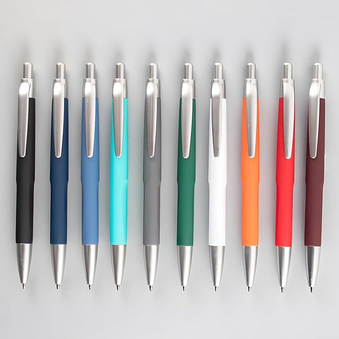 AGOWOO Personalized Pens with Custom Name Text Logo Bulk 100/200/300/500 Pcs Optional for Business Church Customized Ballpoint Pen (Marroon)