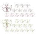 OWLFAVO 28pcs Butterfly Shape Cute Paper Clips Rose Gold and Yellow Gold, Funny Paperclips Bookmarks Planner Clips for Fun Office Supplies School Gifts Wedding Decoration