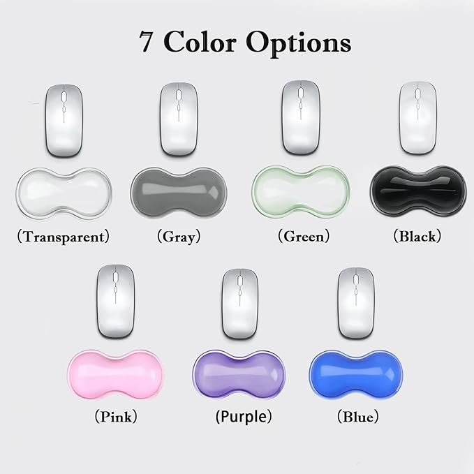 Wrist Rest for Keyboard and Mouse, Ergonomic Gel Keyboard Wrist Rest for Effortless Typing & Pain Relief, Cool Silicone Gel Wrist Support Pad for Gaming, Computers, Laptops, Office