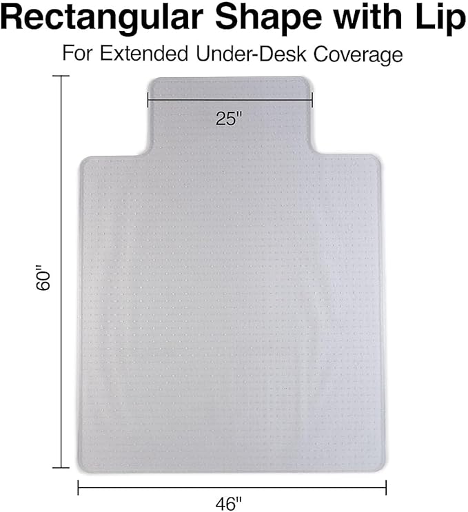 Staples Medium Pile Chair Mat Standard Lip 46" X 60"